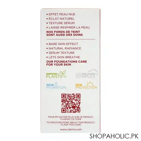 clarins paris skin illusion natural hydrating foundation, spf 15, 101 linen image3