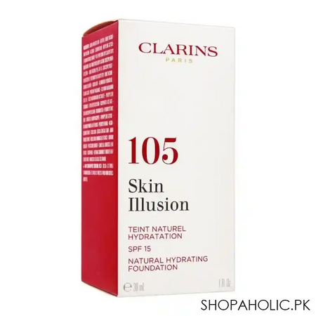 clarins paris skin illusion natural hydrating foundation, spf 15, 105 nude image2