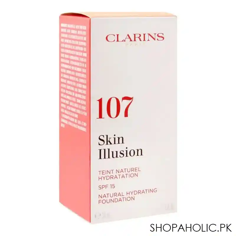 clarins paris skin illusion natural hydrating foundation, spf 15, 107 beige image2