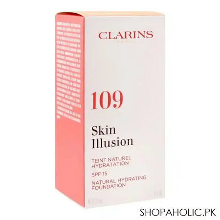 clarins paris skin illusion natural hydrating foundation, spf 15, 109 wheat image2