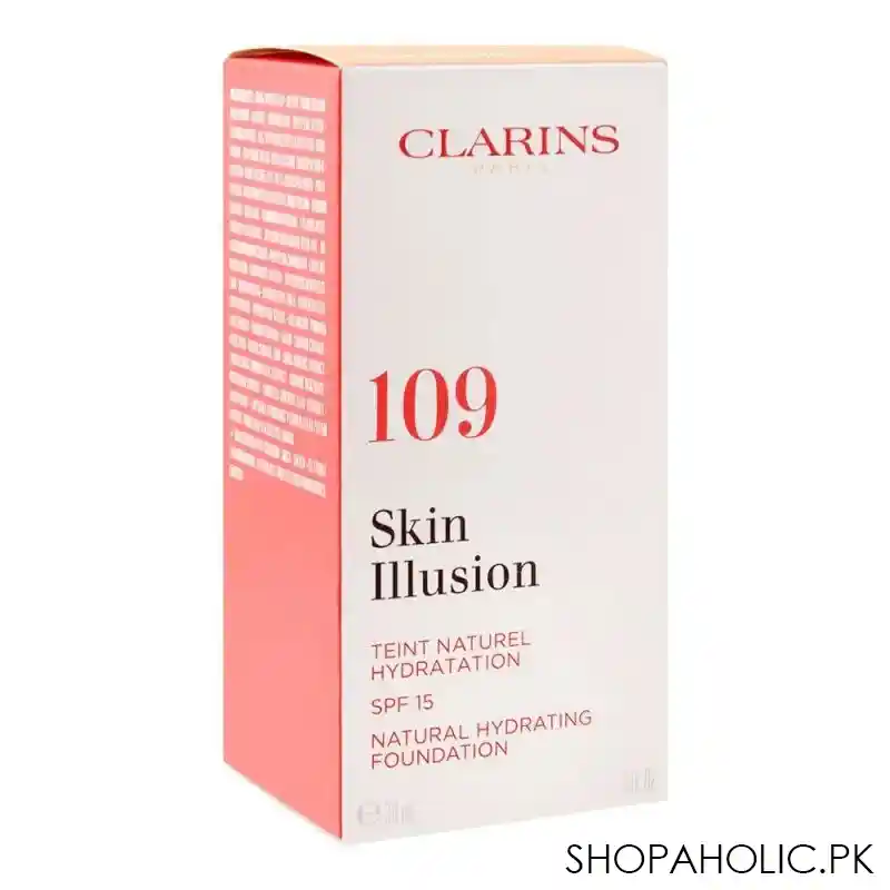 clarins paris skin illusion natural hydrating foundation, spf 15, 109 wheat image2