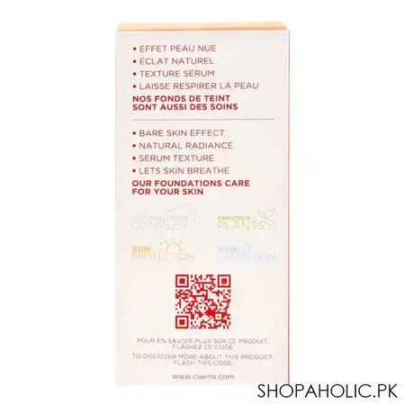 clarins paris skin illusion natural hydrating foundation, spf 15, 109 wheat image3