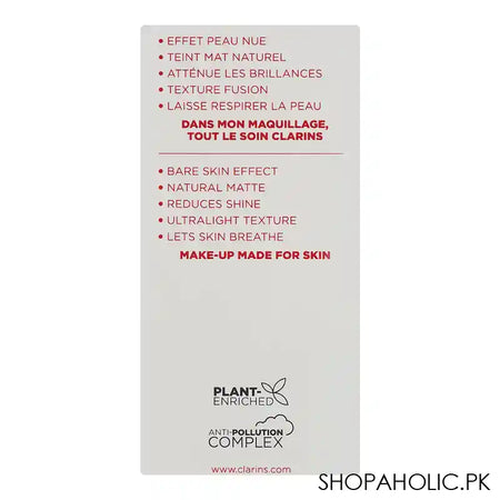 Clarins Paris Skin Illusion Velvet Natural Mattifying & Hydrating Foundation, 100.3N - Image 4