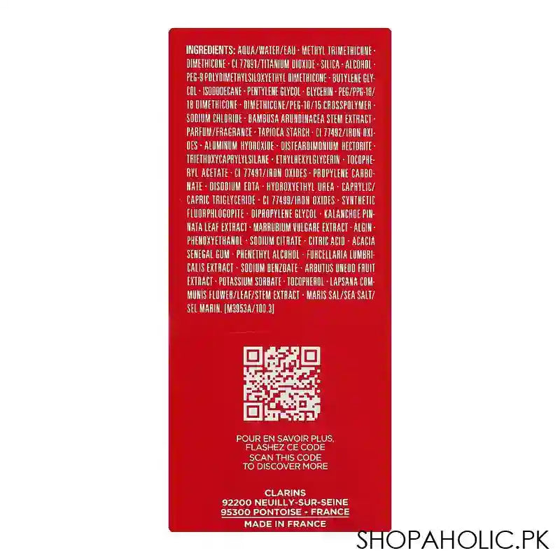 Clarins Paris Skin Illusion Velvet Natural Mattifying & Hydrating Foundation, 100.3N - Image 6