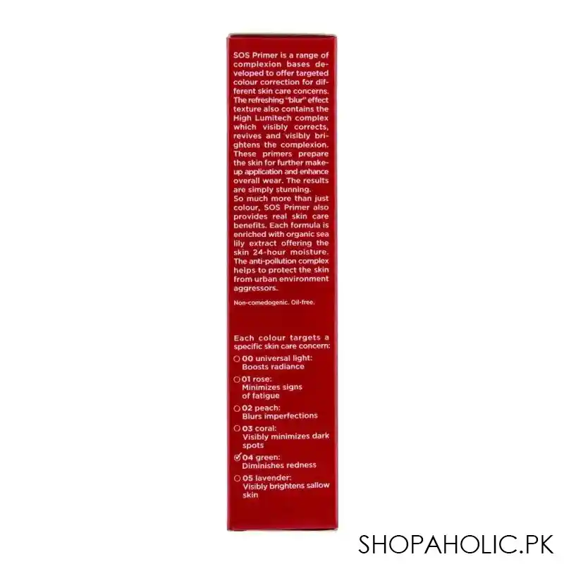 clarins paris sos primer, diminishes redness, preps & moisturizes, 04 green image3
