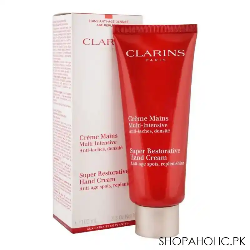 clarins paris super restorative anti age spots, replenishing hand cream, 100ml main image