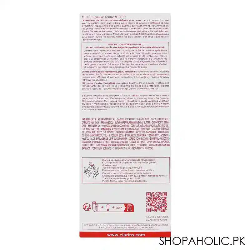 Clarins Paris Super Restorative Balm, For Abdomen & Waist, 200ml - Image 3