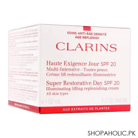clarins paris super restorative day cream, spf 20, all skin types, 50ml image2