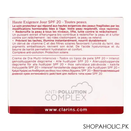 clarins paris super restorative day cream, spf 20, all skin types, 50ml image3