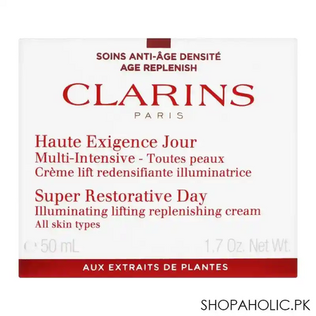 clarins paris super restorative replenishing day cream, all skin types, 50ml image2