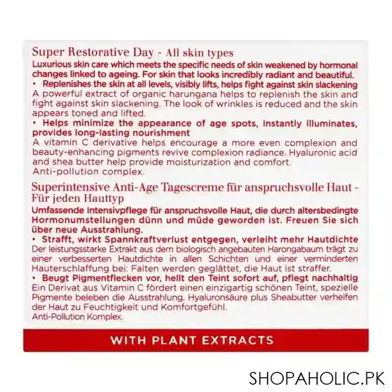 clarins paris super restorative replenishing day cream, all skin types, 50ml image3