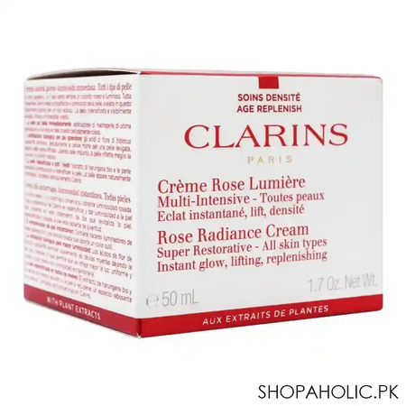 clarins paris super restorative rose radiance cream, all skin types, 50ml image2
