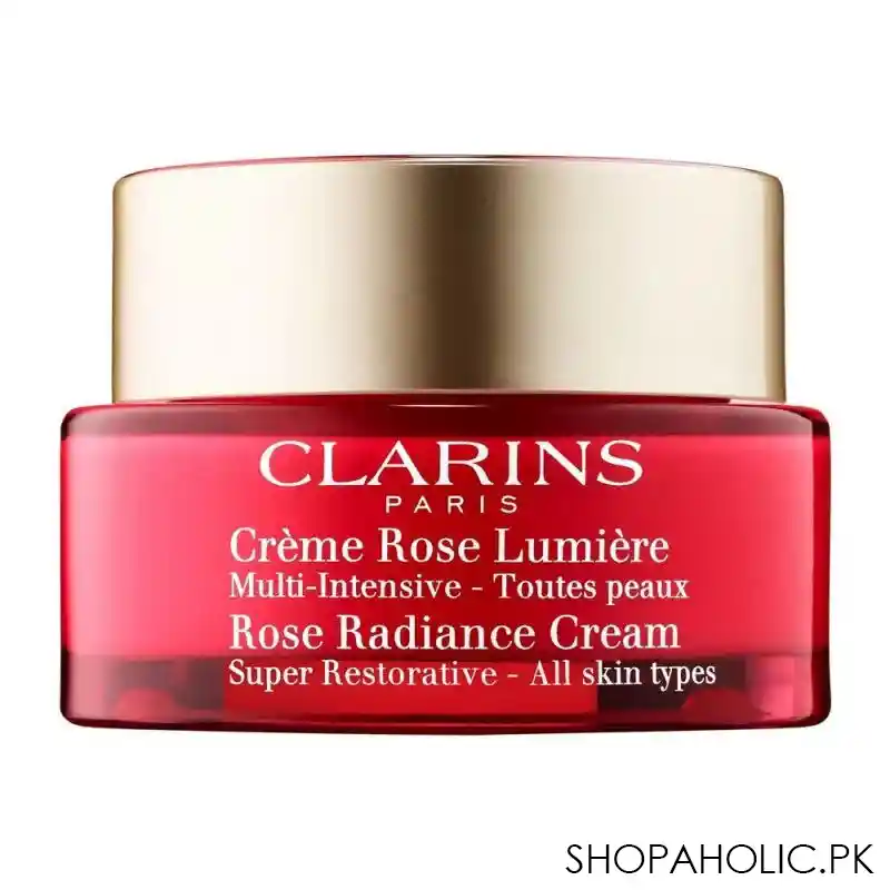 clarins paris super restorative rose radiance cream, all skin types, 50ml main image