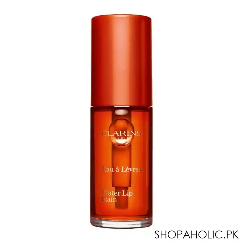 clarins paris water lip stain, long wearing, transfer proof, 02 orange water image2