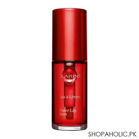 clarins paris water lip stain, long wearing, transfer proof, 03 red water image2