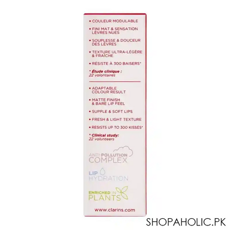 clarins paris water lip stain, long wearing, transfer proof, 03 red water image4