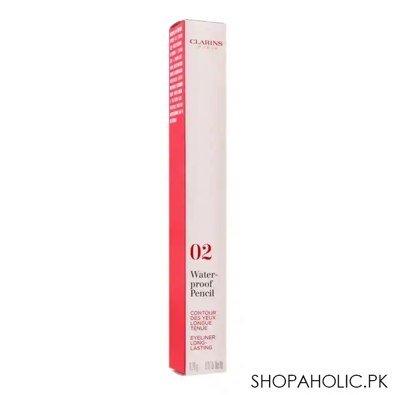 clarins paris waterproof pencil eyeliner, long lasting, 02 chestnut image2
