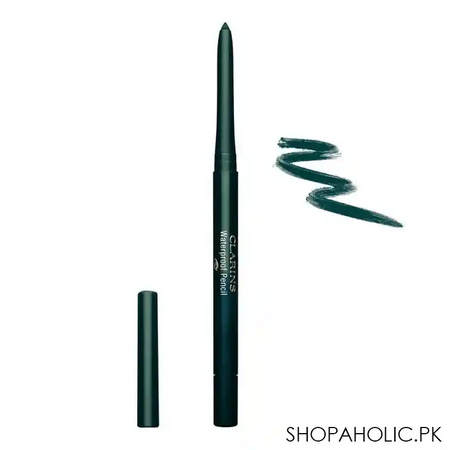 clarins paris waterproof pencil eyeliner, long lasting, 05 forest main image