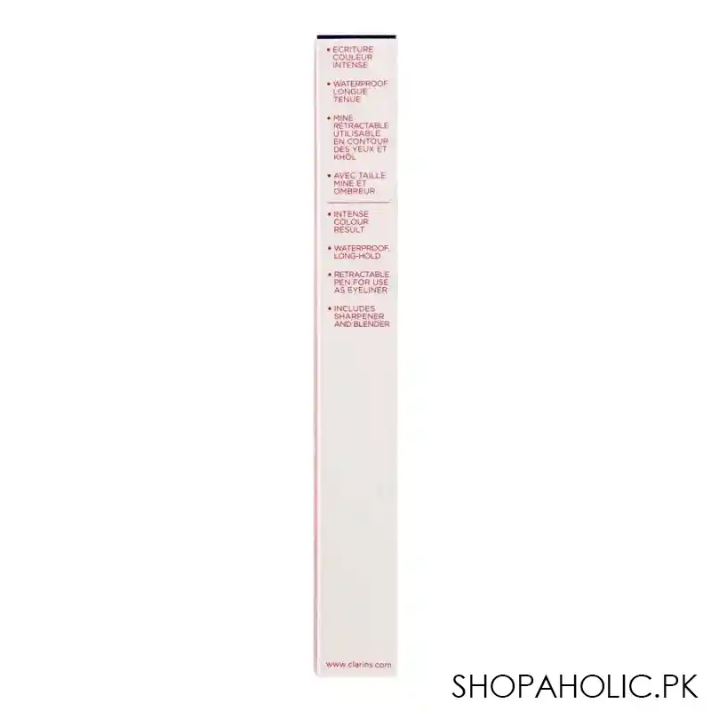 clarins paris waterproof pencil eyeliner, long lasting, 06 smoked wood image3