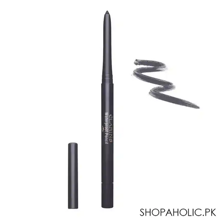 clarins paris waterproof pencil eyeliner, long lasting, 06 smoked wood main image