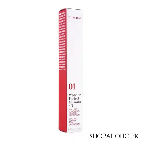 clarins paris wonder perfect 4d mascara, 01 perfect black image2