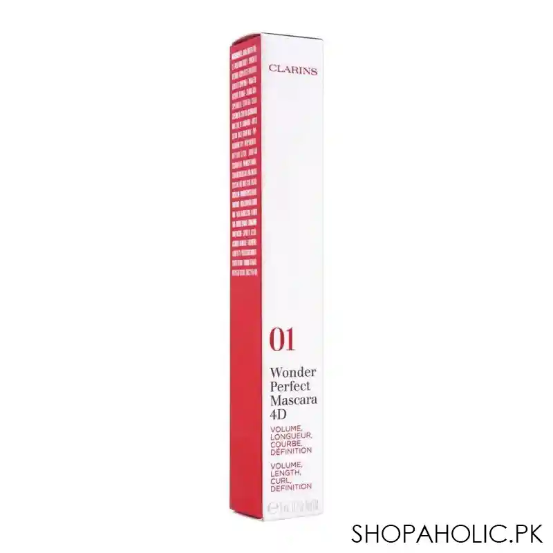 clarins paris wonder perfect 4d mascara, 01 perfect black image2