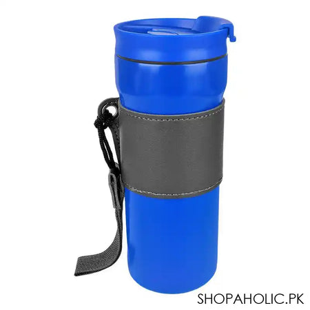 Classic Vacuum Bottle, Hot & Cool 18/8, Stainless Steel Insulated Travel Mug, 550ml, 7.5in (H) x 3.3in (W), Blue - Main Image