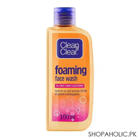 clean & clear essentials foaming face wash, oil free, 100ml main image