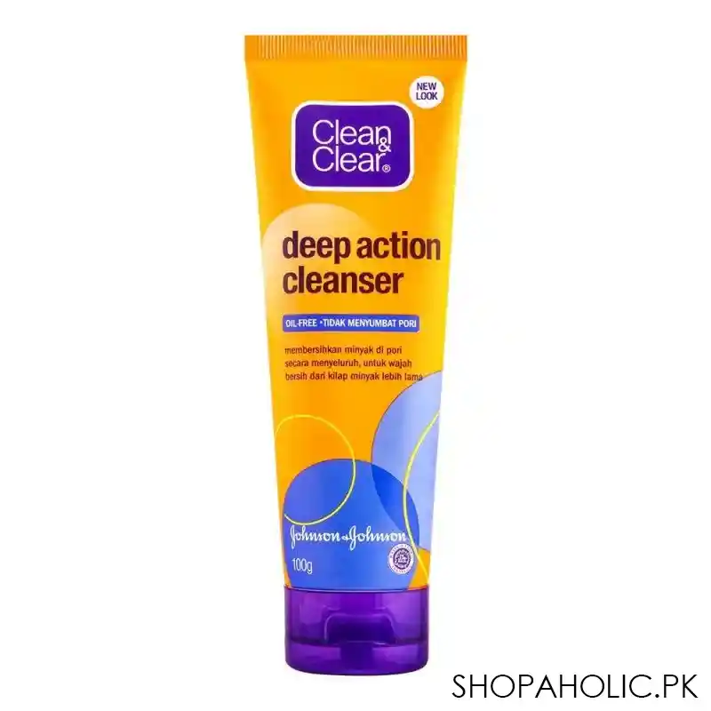 clean & clear improved formula deep action cleanser, oil free, 100g image2