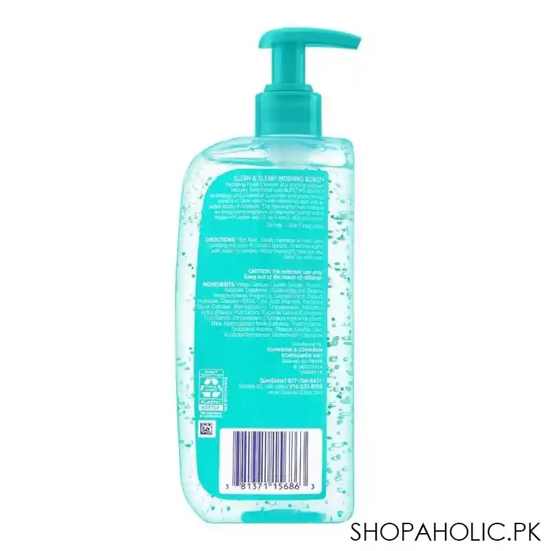 clean & clear morning burst oil free hydrating cleanser, 240ml image2