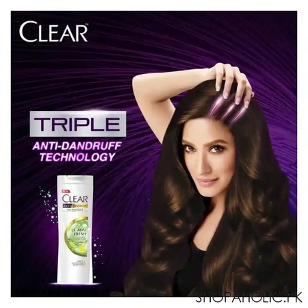 clear lemon fresh triple anti dandruff shampoo, 400ml image5