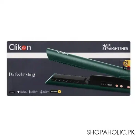 clickon cordless rechargeable hair straightener, 4000mah, ck 3317 image4