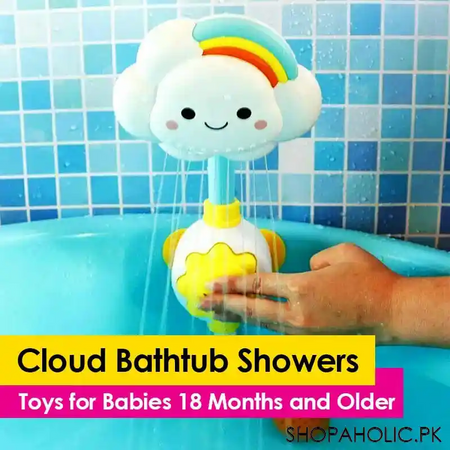 cloud bathtub showers   interactive baby bath toy for babies 18 months and older main image