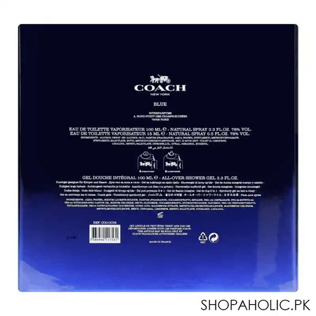 coach new york blue gift set, edt 100ml + shower gel 100ml + edt 15ml image3