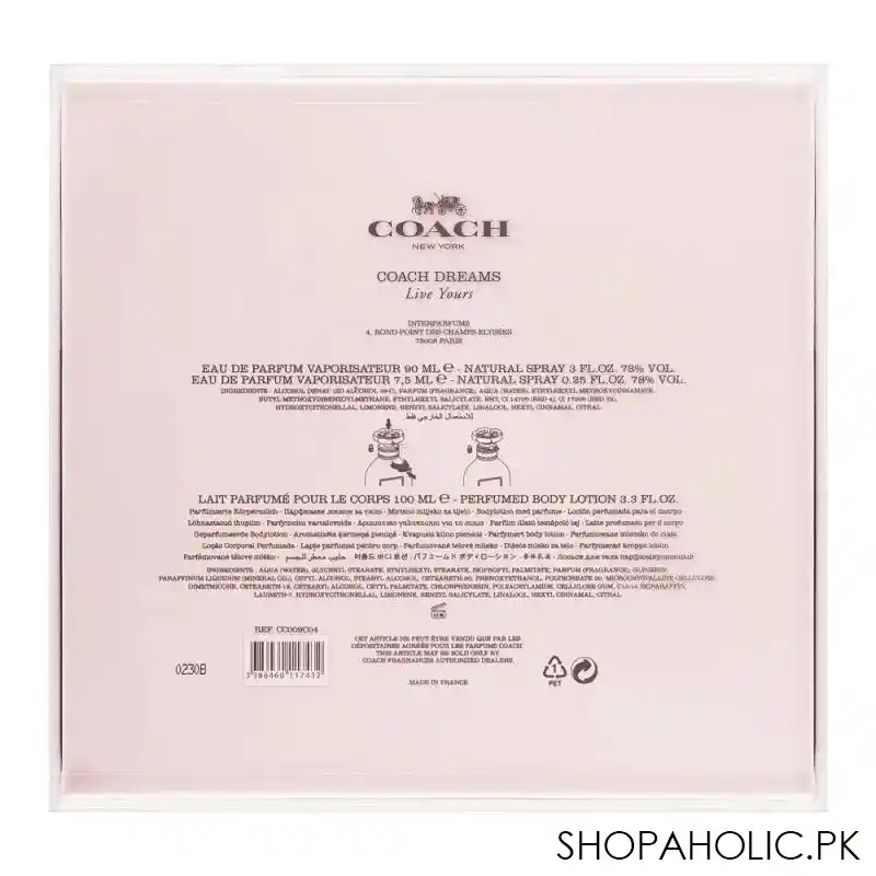 coach new york coach dreams gift set, edt 90ml + edp 7.5ml + body lotion 100ml image3