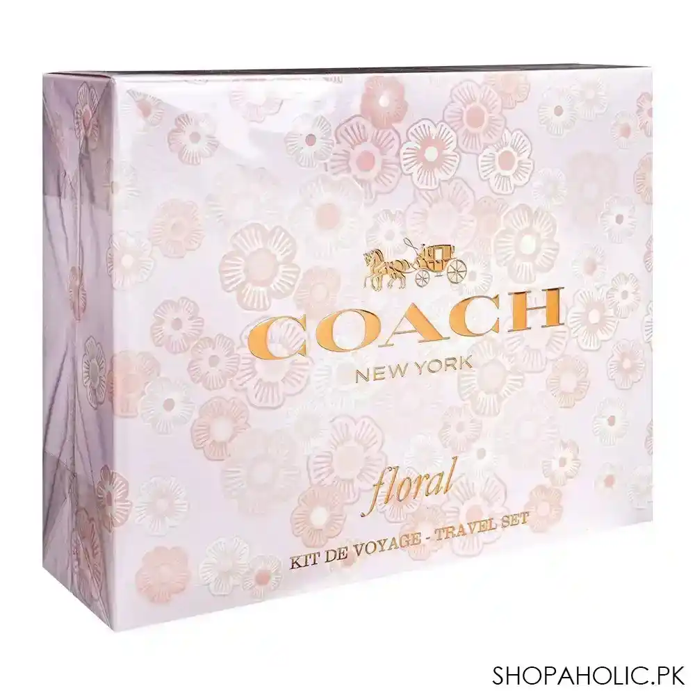 coach new york floral perfume set for women, edp 90ml + body lotion 100ml + edp 7.5ml image2