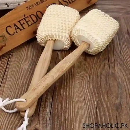 cobra bath stick with brush long handle back massage scrubber (code 3821) main image