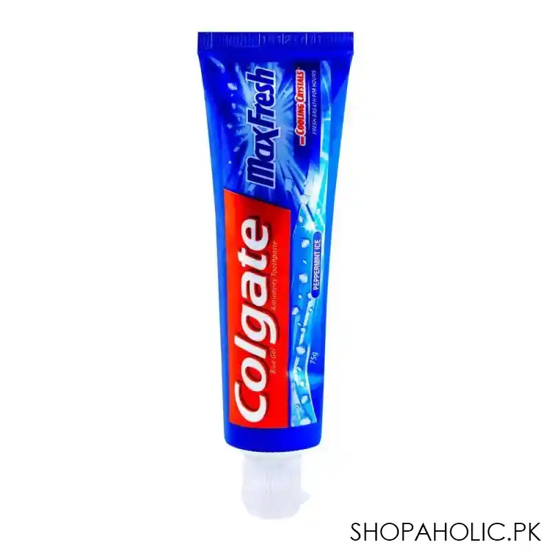 colgate maxfresh blue gel peppermint ice toothpaste 75gm image2