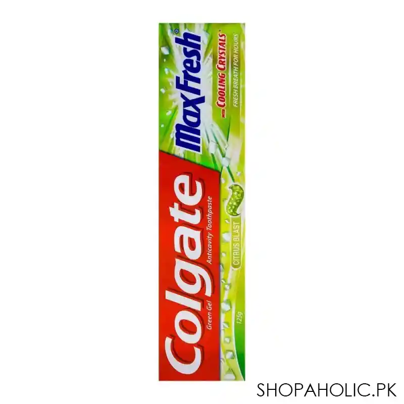 colgate maxfresh green gel citrus blast toothpaste 125gm image3