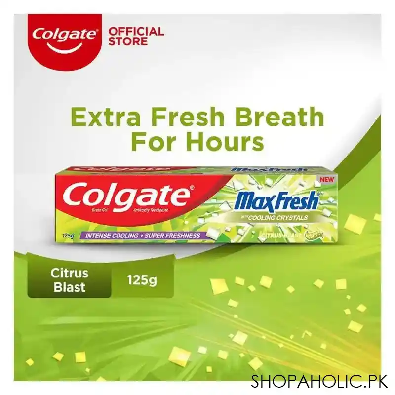 colgate maxfresh green gel citrus blast toothpaste 125gm main image