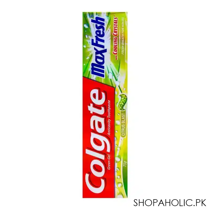 colgate maxfresh green gel citrus blast toothpaste 75gm image3