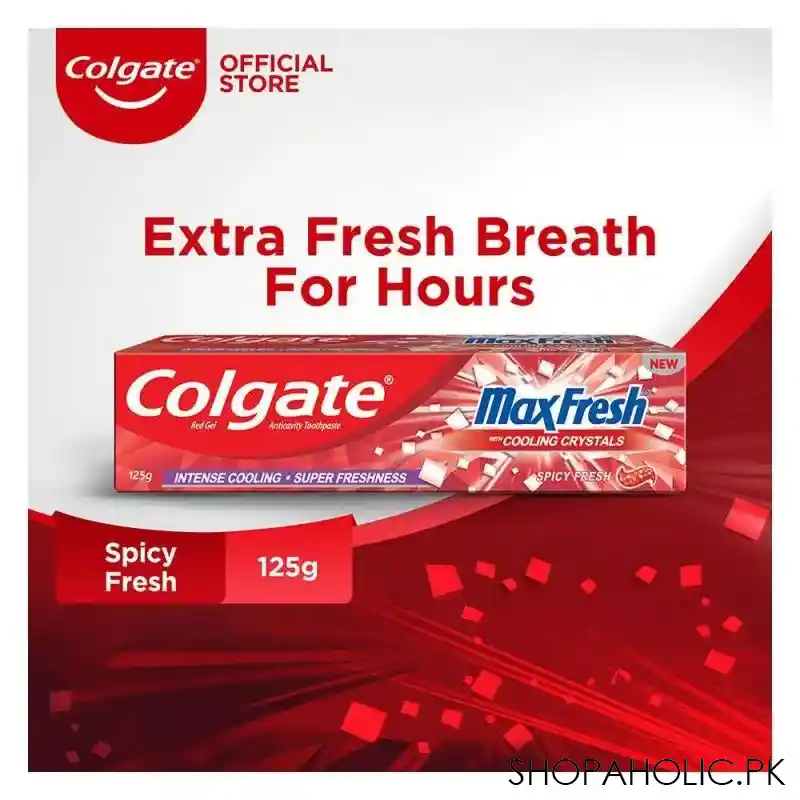colgate maxfresh red gel spicy fresh toothpaste 125gm main image