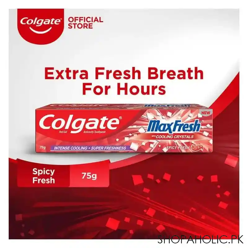 colgate maxfresh red gel spicy fresh toothpaste 75gm main image