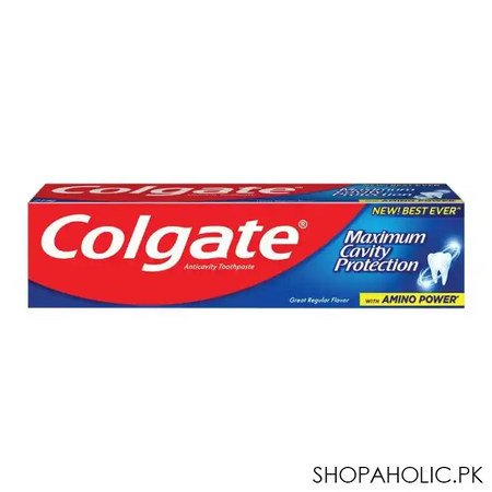 colgate maximum cavity protection amino power toothpaste, great regular flavour, 195g image2