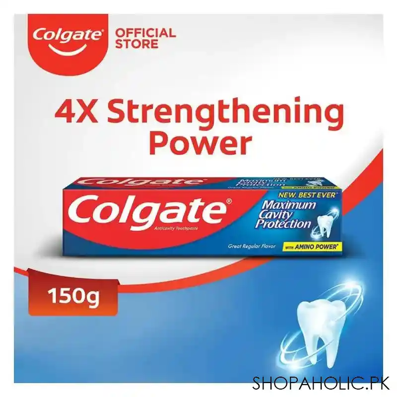 colgate maximum cavity protection great regular toothpaste 150gm main image