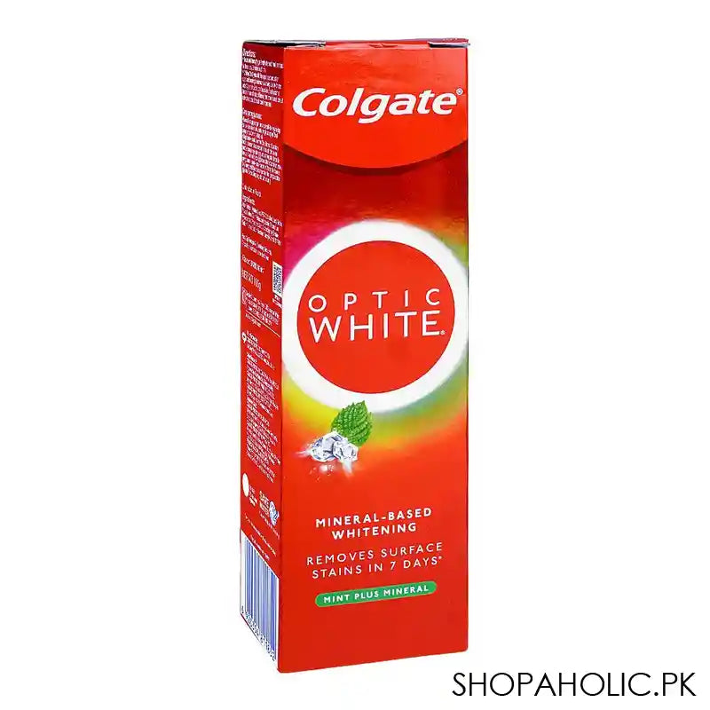 Colgate Optic White Mint Plus Mineral Toothpaste, 100g - Main Image