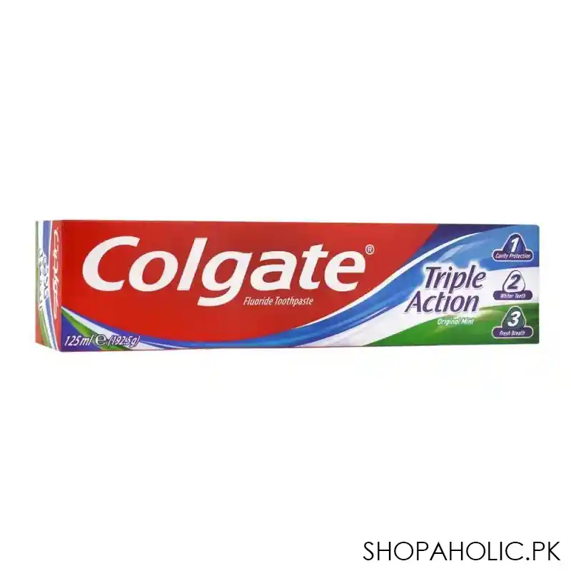 Colgate 5g Buy Colgate Triple Action Original Mint Toothpaste, 192.5g – Shopaholic.pk