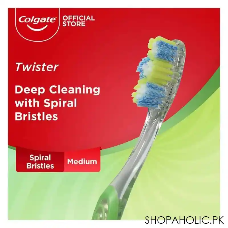 colgate twister deep cleaning medium toothbrush main image