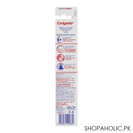 colgate wonder woman 6 years+ toothbrush, ultra soft image2