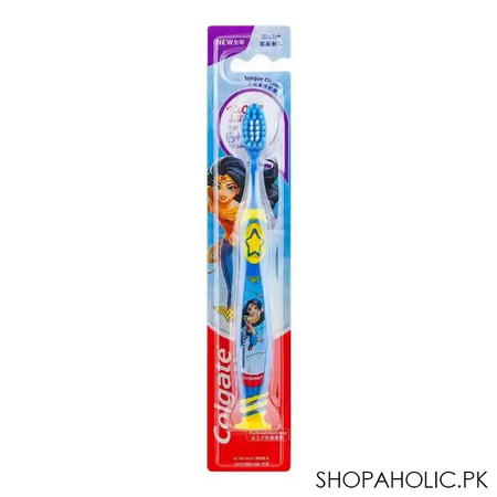 colgate wonder woman 6 years+ toothbrush, ultra soft main image